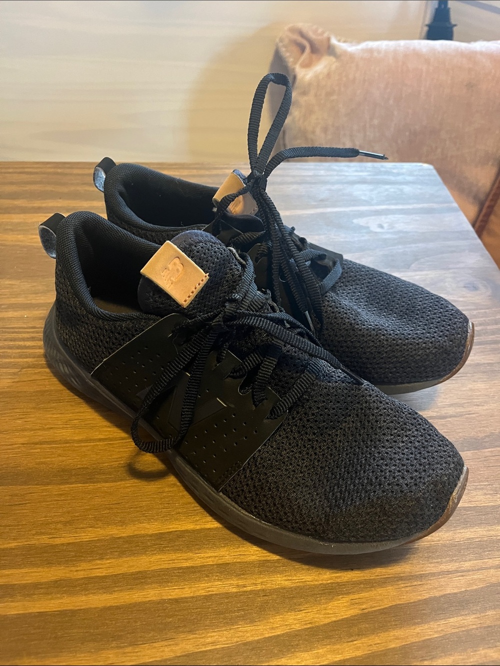 Men's Black Athletic Sneakers - Casual Knit Running Shoes